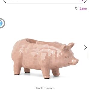 Pink Pig Ceramic Planter